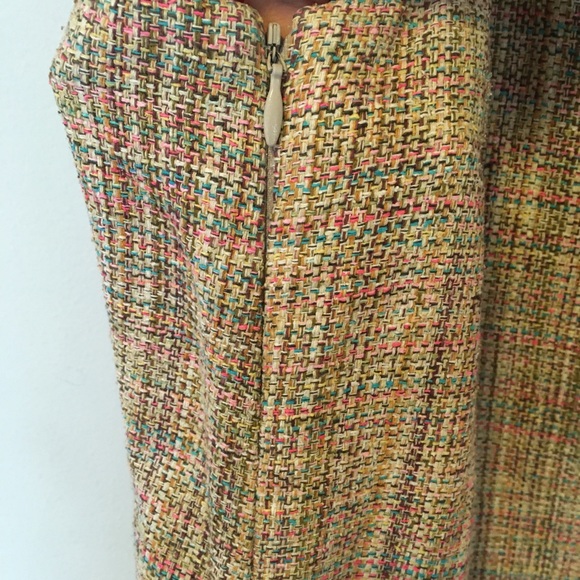 Nathalie Seaver Tweed Silk Shift Dress Size M/L - Picture 8 of 8